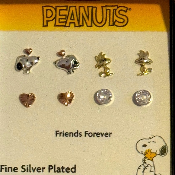 Peanuts silver plated  Earrings Set - Picture 1 of 3